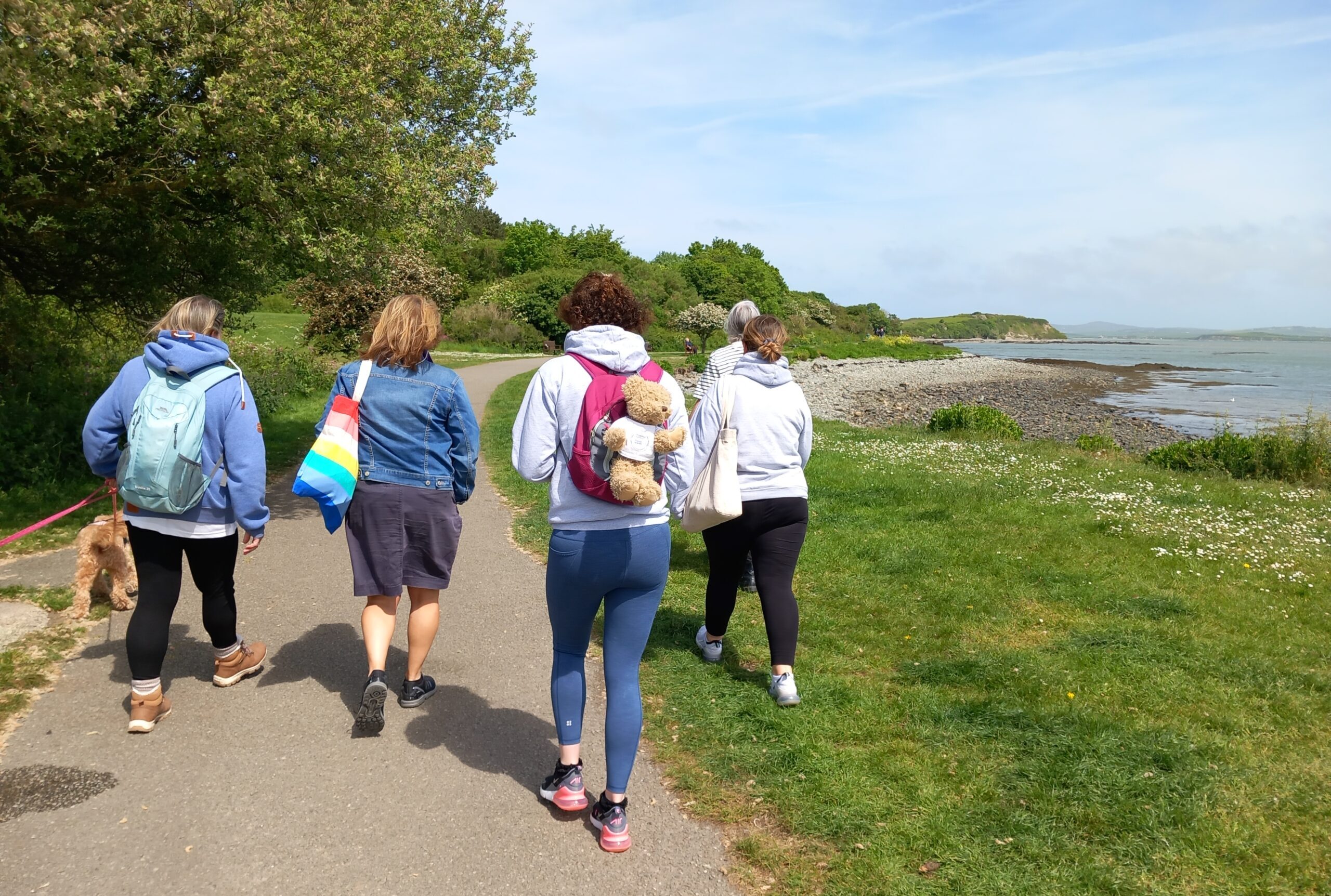 four people going for a walk